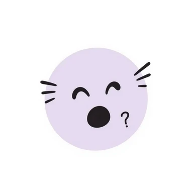 shocked emoji face with tiny ‘?!’ beside it, chalk-style, soft lilac color palette, expresses a ‘WTF’ reaction—shocked, confused, or mildly judging but still cute, doodle-like, emotional, poetic, pastel dreamy vibe, suitable for Telegram channel sticker
