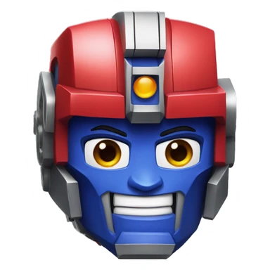 optimus prime cartoon face sticker