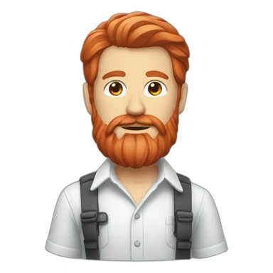 red head beard men with a shirt figma sticker
