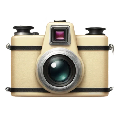 cute vintage cream colored camera sticker