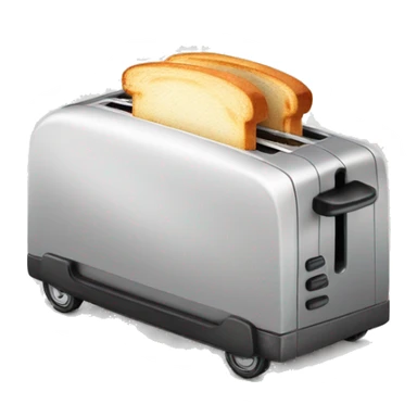 Toaster on wheels sticker