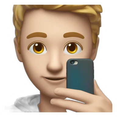 a close up of a person with a cell phone, computer graphics by Vladimír Vašíček, trending on cg society, optical illusion, rtx on, 8k 3d, physically based rendering sticker