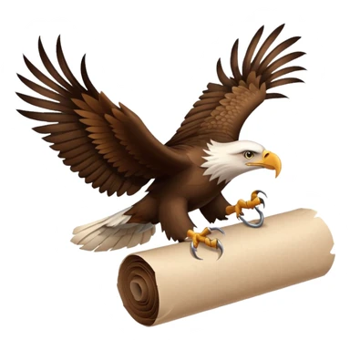 Eagle drag a roll of paper sticker