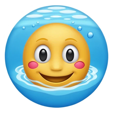 blue emojis fir swimming pool sticker