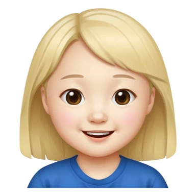 Korean girl with Down syndrome visibly  sticker