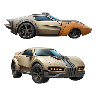 Side view Hot wheels the mandalorian sports car 1car  sticker