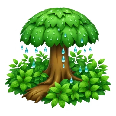 a forest were raining heavily i need a top view  sticker