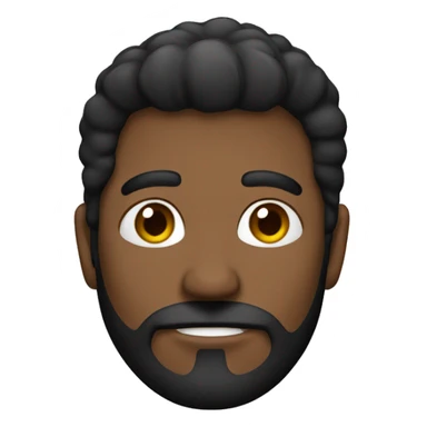 Hombre pelo negro con barba y sin bigote  sticker