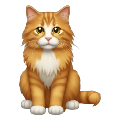 Ginger siberian cat sticker