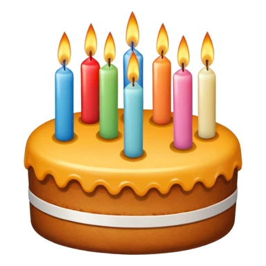 cake with six candles sticker
