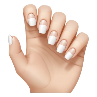 white French tip nails sticker