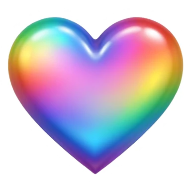 Rainbow heart sticker