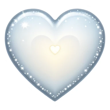 white heart with sparkles sticker