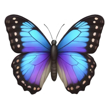 Blue and purple butterfly sticker