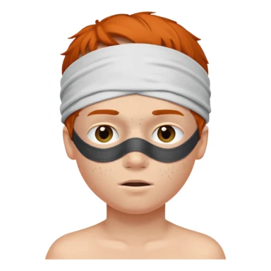 The boy is blindfolded sticker