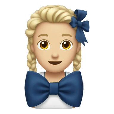 a navy blue bow  sticker