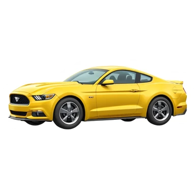 Create a ford mustang 309 emoji in yellow colour  sticker