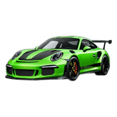 Green Porsche gt3 rs sticker