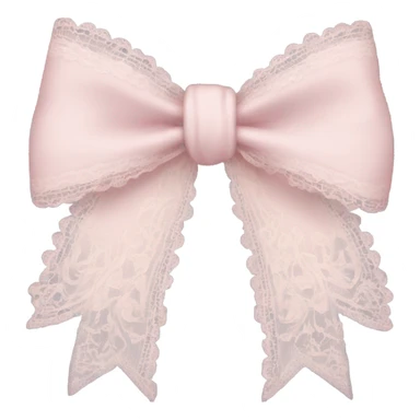 Pale pink lace bow sticker