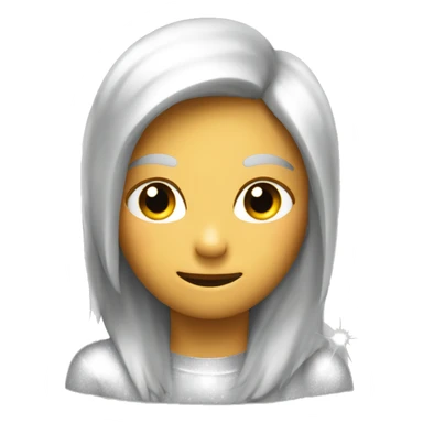 The original sparkle emoji but in silver sticker