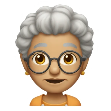 Grandma head and troll outfit sticker