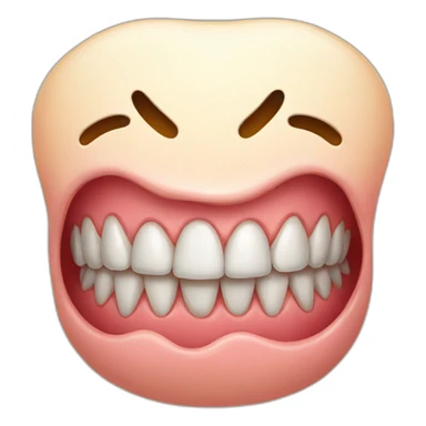 The teeth vomitting sticker