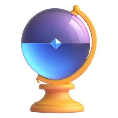 computer reading a crystal ball sticker