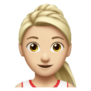 summer olympics gymnastics caucasian girl sticker