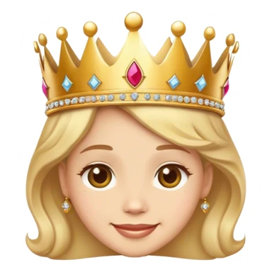 little face in love with a crown sticker