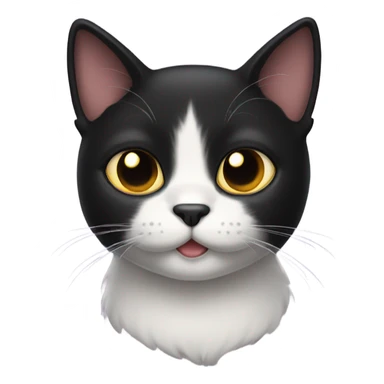 Black cat with heart eyes sticker