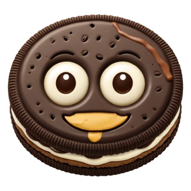 GALLETA OREO, CON DOS OJOS Y DOS MANOS sticker