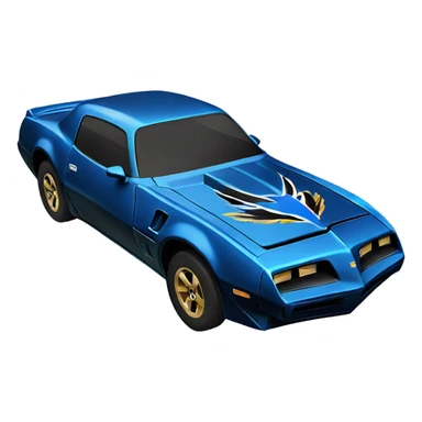 Blue trans am side sticker
