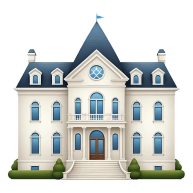 big white mansion sticker