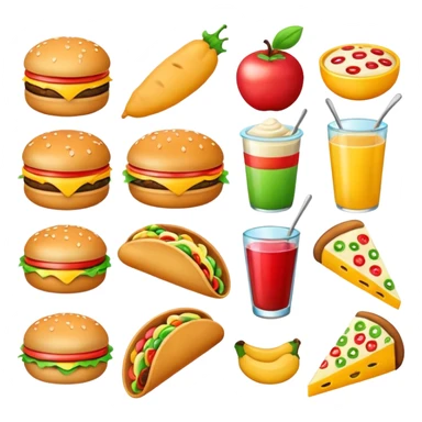 create some lunch emojis for slack sticker