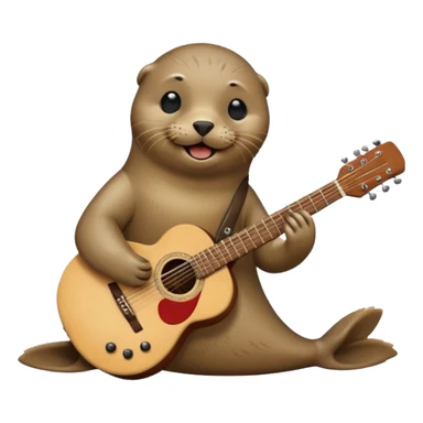 Seal playing guitar  sticker