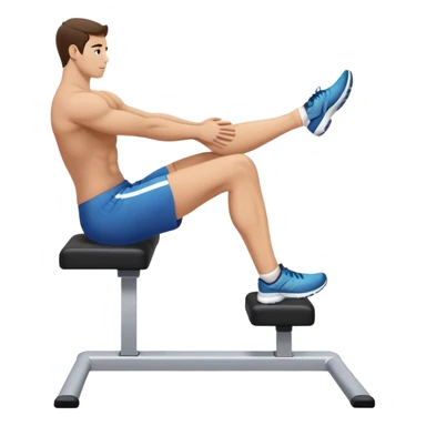 side-view seated calf-raise lower leg exercise sticker