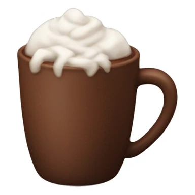 Brown cup of hot chocolate sticker