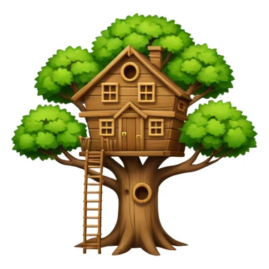 put a big letter W on a treehouse in a tree sticker