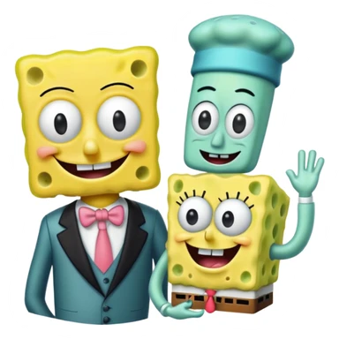 SpongeBob “gangs all here” sticker