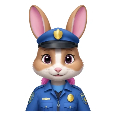 judy hopps with police suit from zootopia, Disney sticker