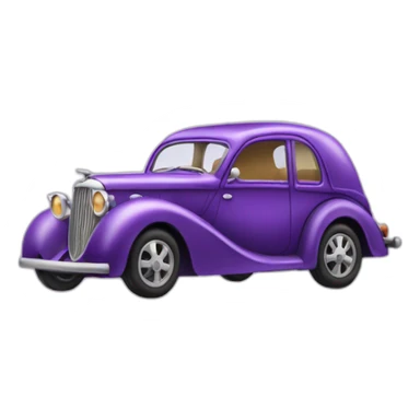 Une voiture de luxe violette sticker