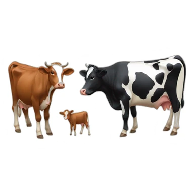 Cow and calf sticker