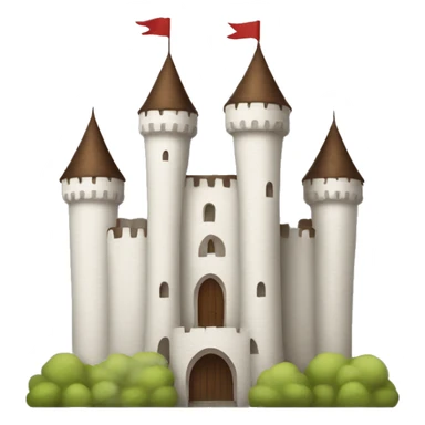 White and brown Castle sticker