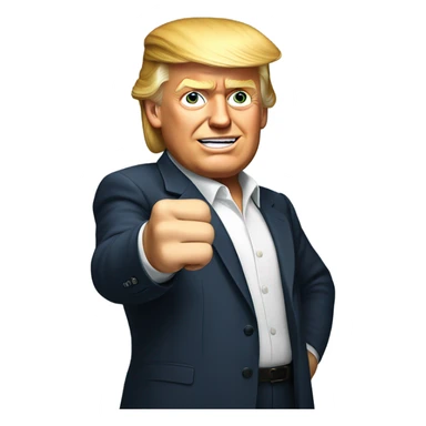 donald trump holding his fist up  sticker