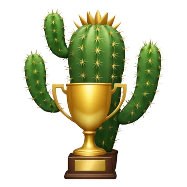 golf trophy cactus sticker