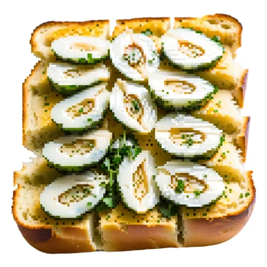 a perfect garlic bread, italian style, open faced sticker
