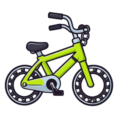 bike chain cartoonish sticker style sticker