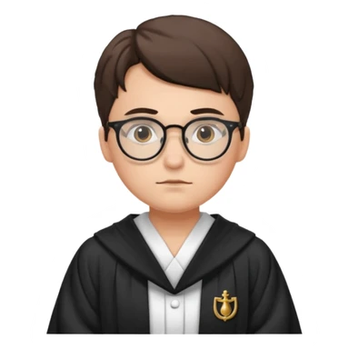 Young judge with glasses and robe sticker
