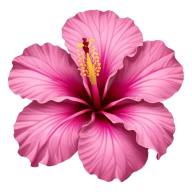 pink and brown hibiscus sticker