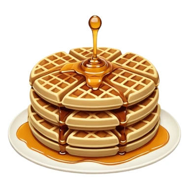 waffles with maple syrup sticker